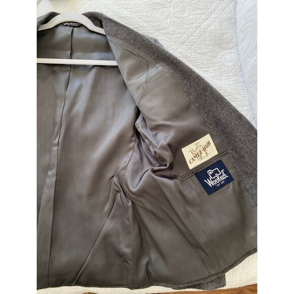 Woolrich Women’s Camel Hair Gray Blazer Button Sport Jacket Vintage Size 16 - Picture 8 of 10